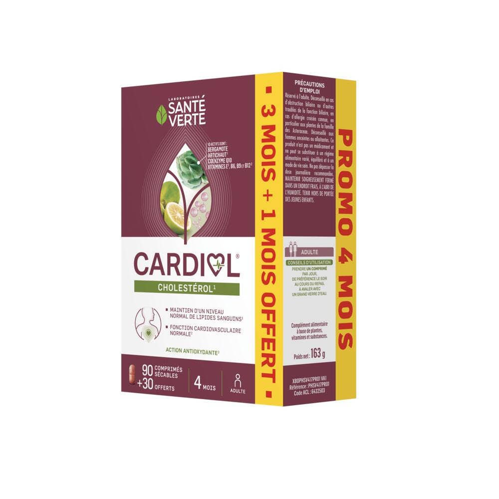 Sante Verte Cardiol Cholesterol 90 + 30 tablets