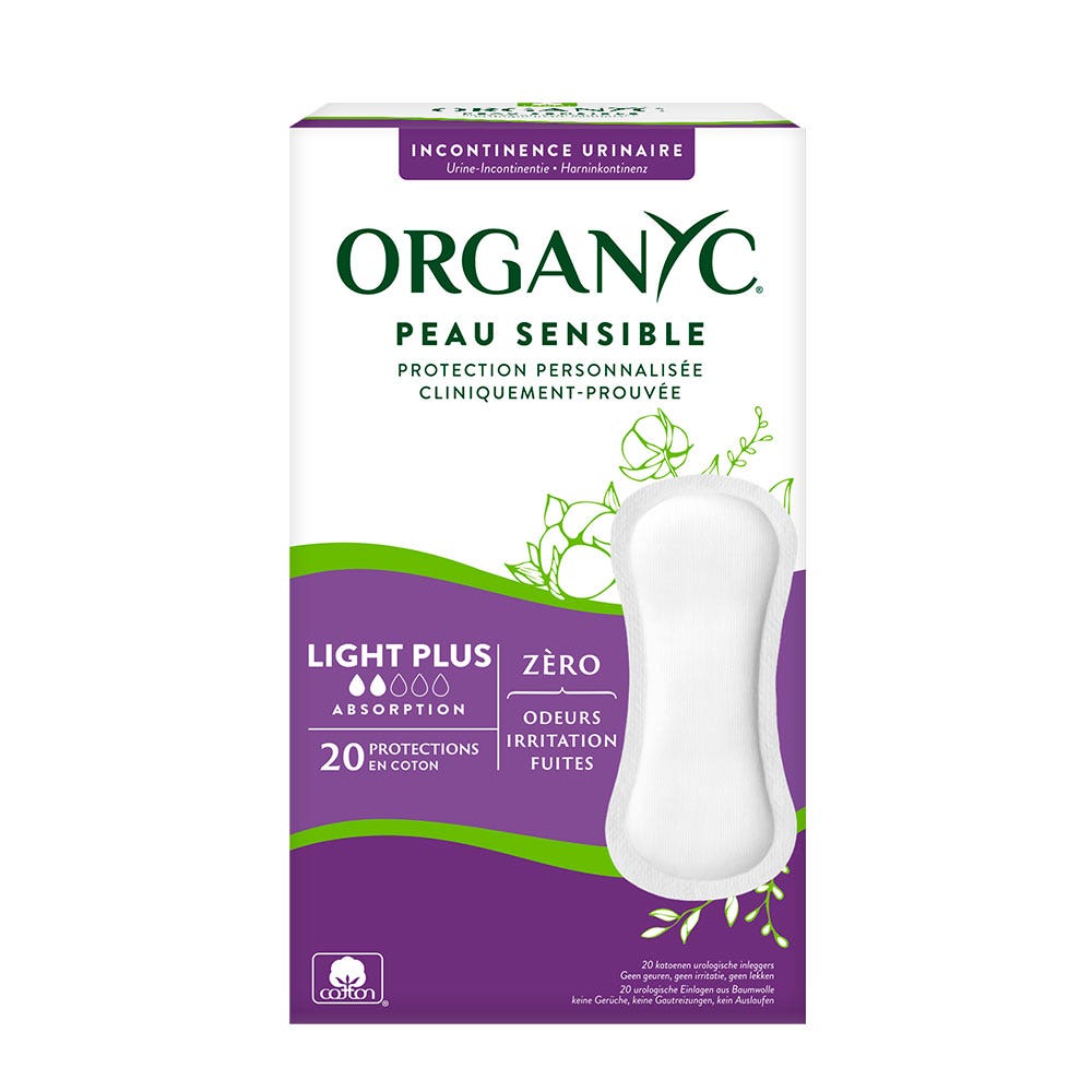 Organyc Panty liners for urinary leakage for light incontinence plus x 20