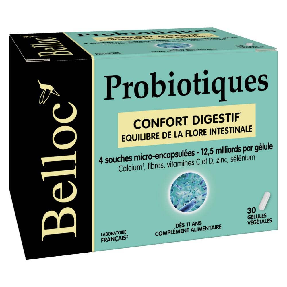 Belloc Probiotics Digestive Comfort Confort digestif x30 vegetarian capsules