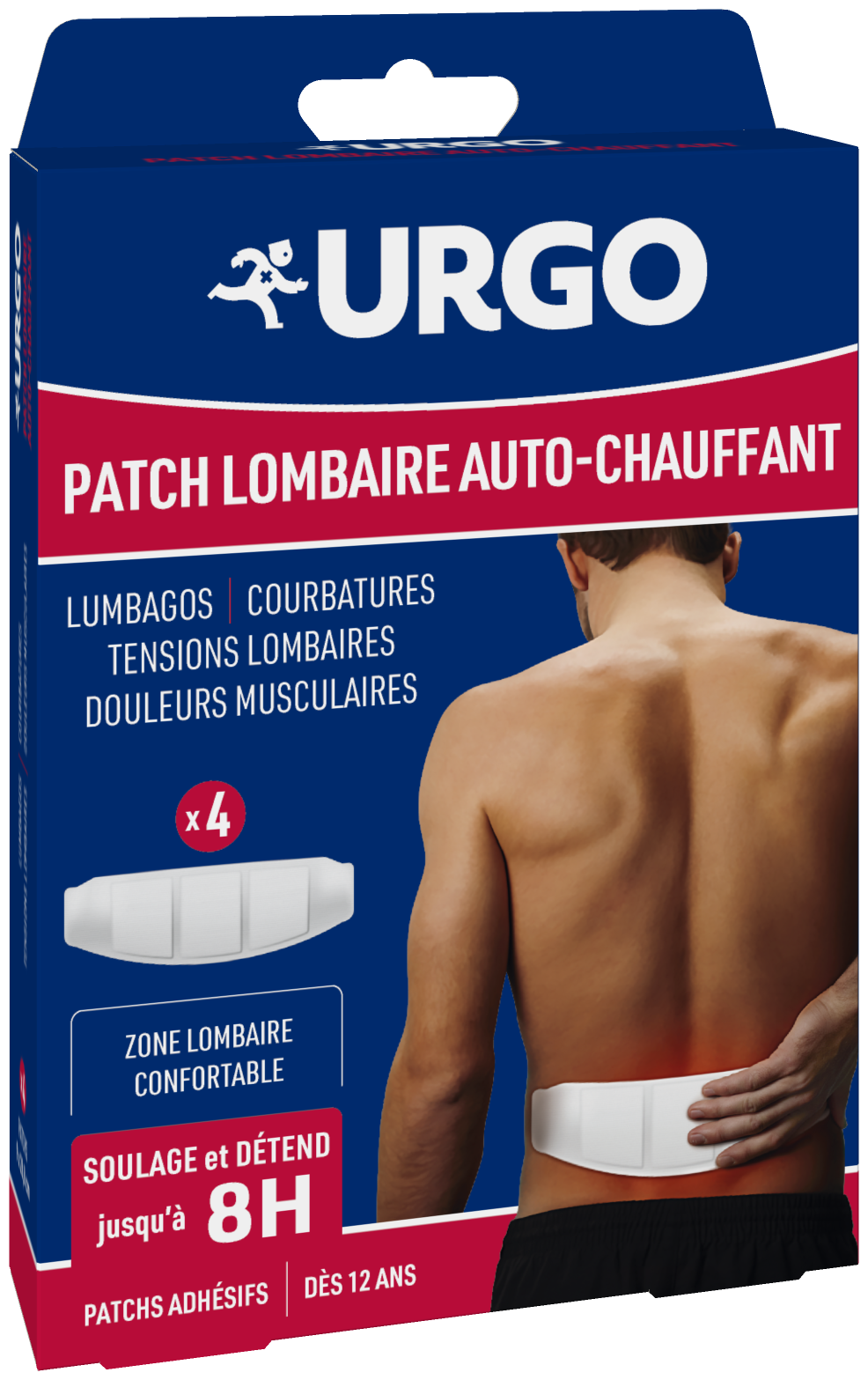 Urgo Self-Heating Lumbar Patch 8h x4