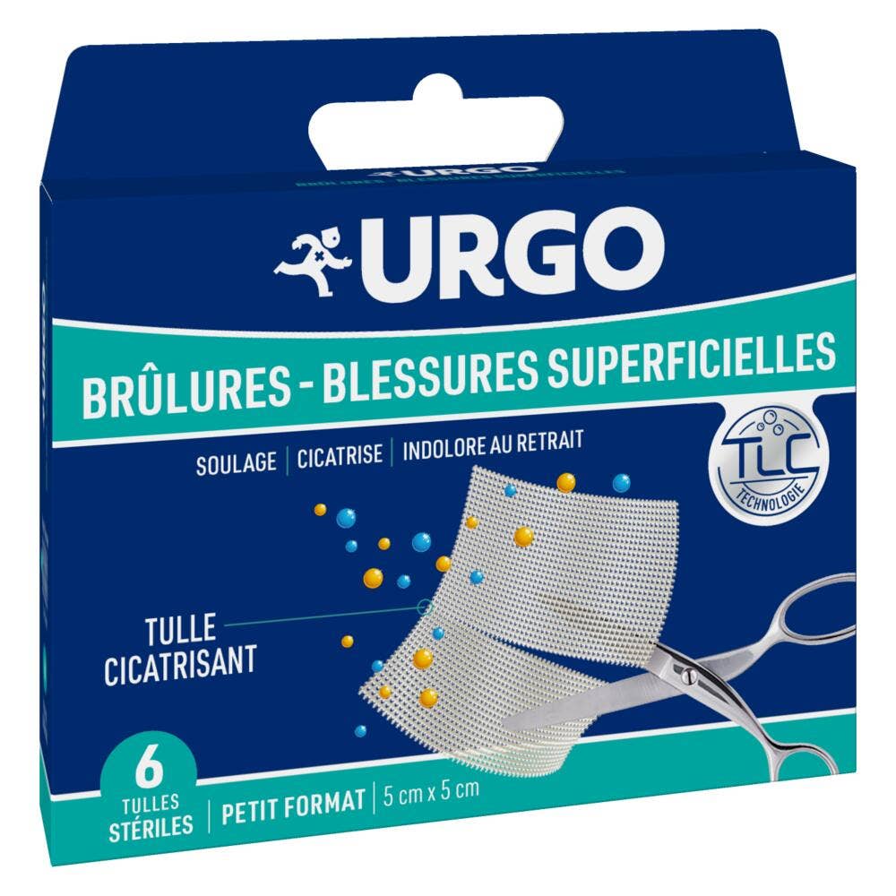 Urgo Sterile Tulle For Superficial Burns And Injuries 5x5cm x6
