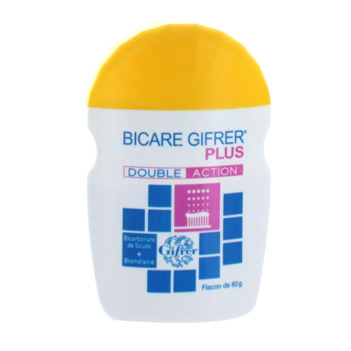 Gifrer Bicare Soda Bicarbonate Double Action Mouth Powder Plus 60g