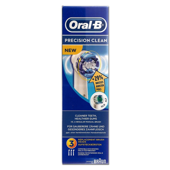 Oral-B Precision Clean Oral B Precision Clean Replacement Brush Heads Pack Of 3 x3