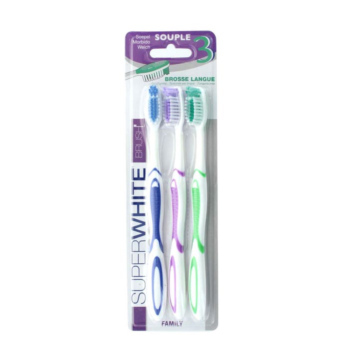 Soft Toothbrush Brush Family X3 Superwhite