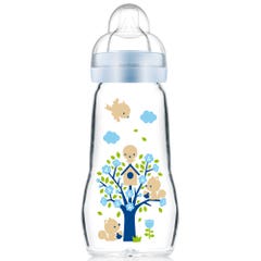 Mam Glass Baby Bottle Slow Flow 2 From Birth 0 Months And Plus Dès La Naissance 260 ml