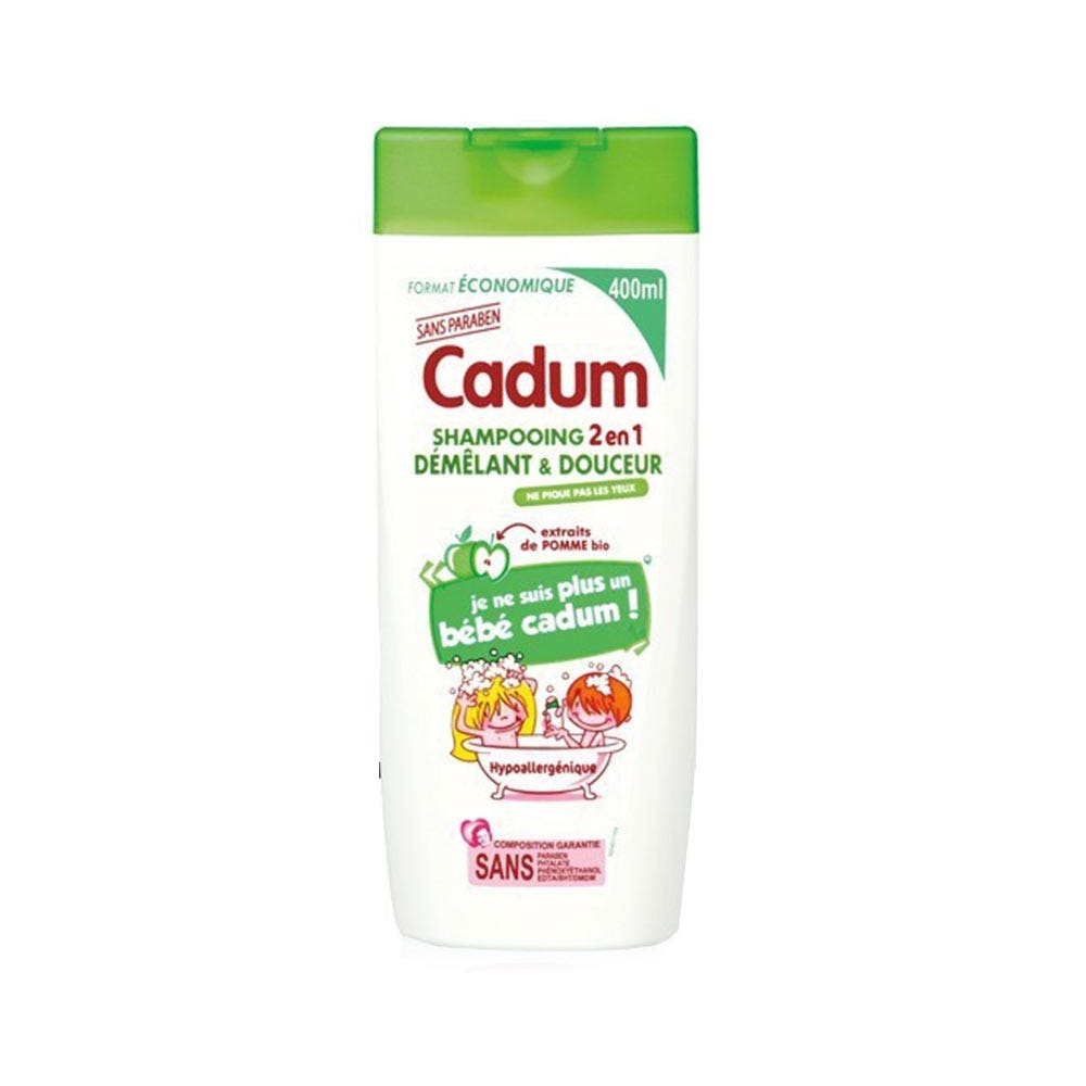Cadum Children Detangling Shampoo 2 In 1 Apple 400 ml