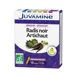 Juvamine Depurative And Detoxifying Black Radish Artichoke 10 Ampulas