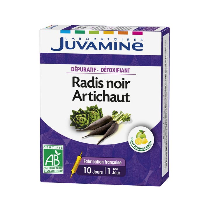Juvamine Depurative And Detoxifying Black Radish Artichoke 10 Ampulas