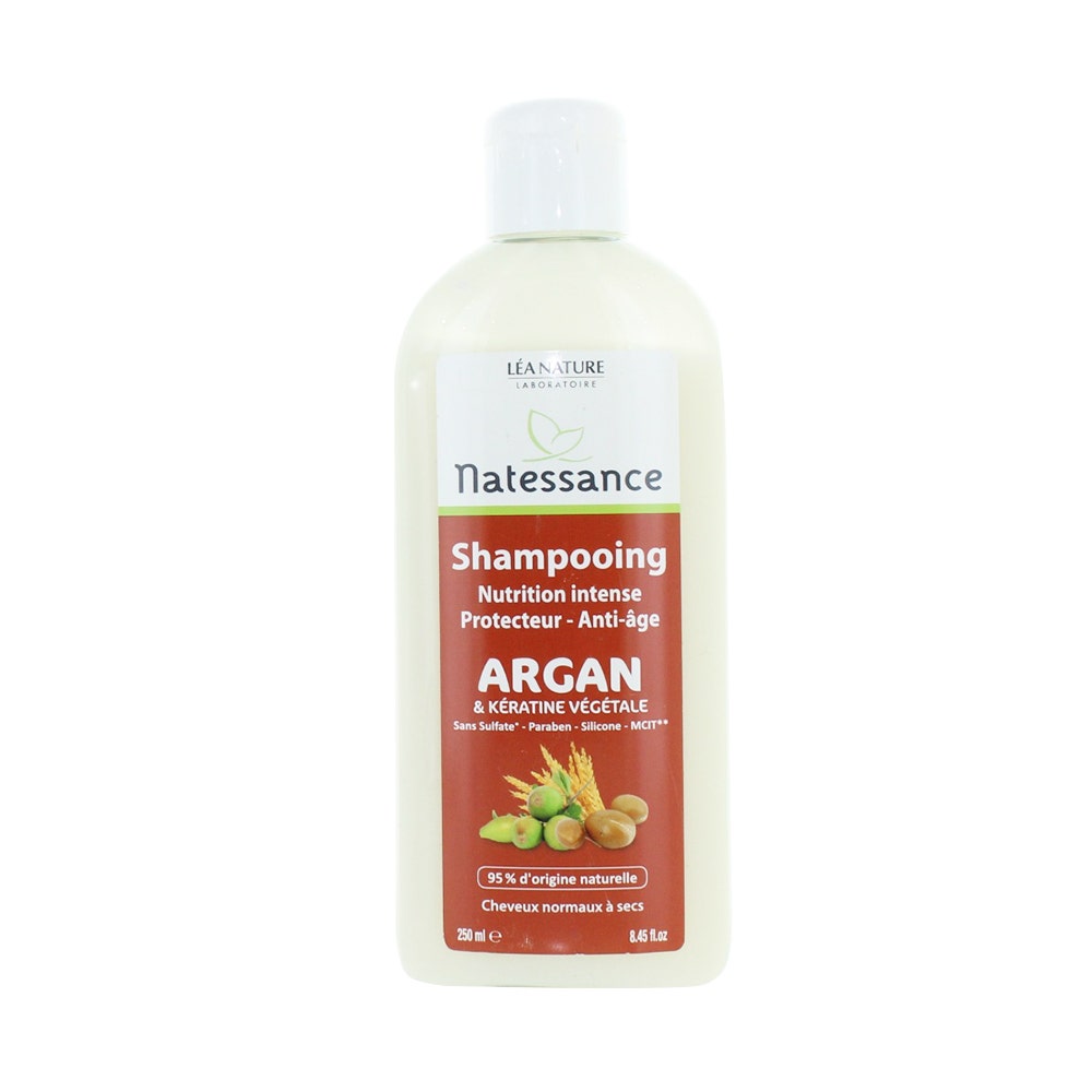 Natessance Anti-Age-Shampoo Mit Arganöl & Pflanzlichem Keratin – 250 Ml, Für Geschmeidiges & Kräftiges Haar Ab 30+