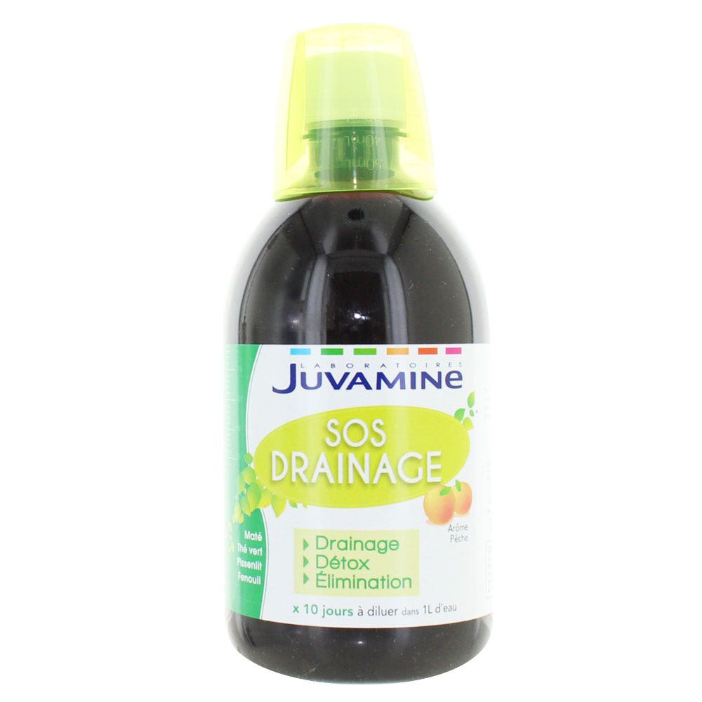 Juvamine Sos Draining Peach Flavour 500ml