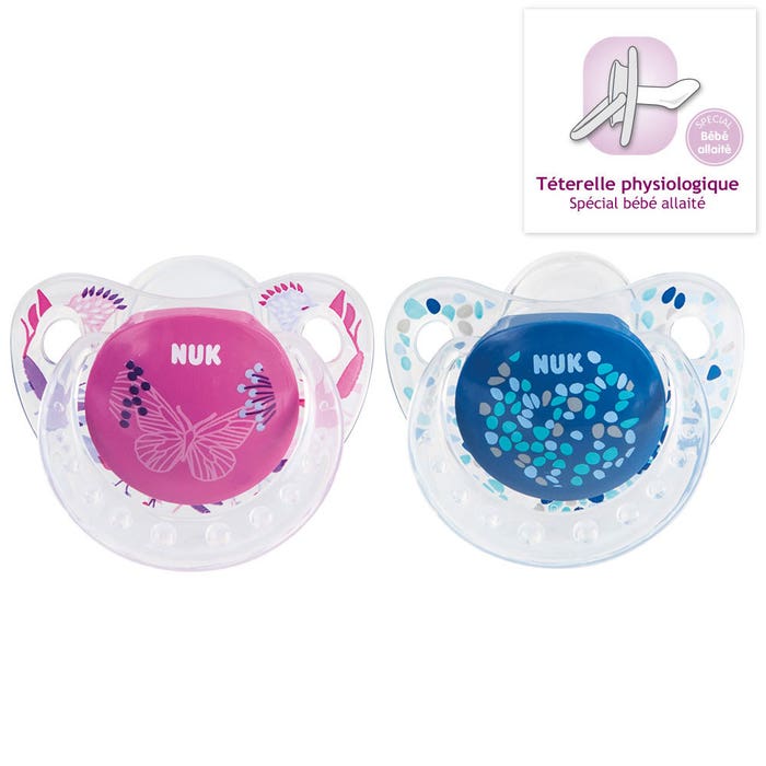 Physiological Silicone Pacifier Adore Collection 0-6 Months Nuk