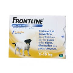 Frontline Spot-on Dog 2-10kg 6 Pipettes x 0,67ml