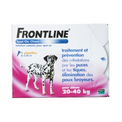 Frontline Spot-on Dog Size L4 20- 6 Pipettes De 6 Pipettes de 2,68ml