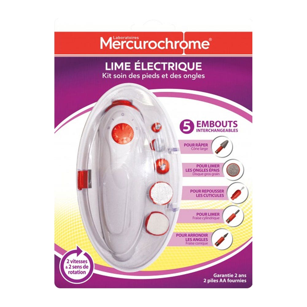Mercurochrome Electric File Kit Foot & Nail Care