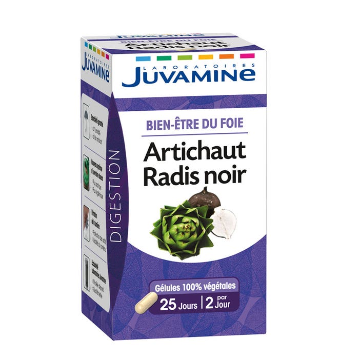 Artichoke Black radish 50 capsules Bien Etre du Foie Juvamine