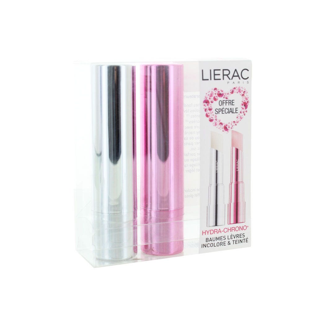 Lierac Hydra Chrono+ Hydra-chrono+ Lip Balm Duo Rose + Nude