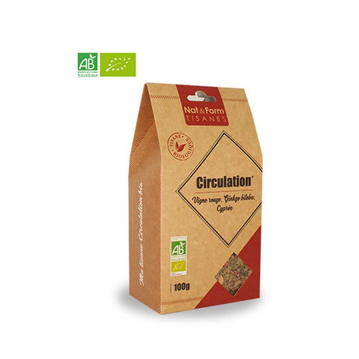 Circulation Tea Nat&Form Organic Circulation Herbal Tea 100g - Easypara