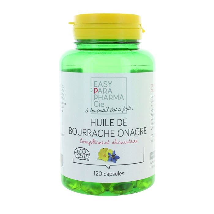 Easyparapharmacie Organic Borage Primrose Oil 120 Capsules