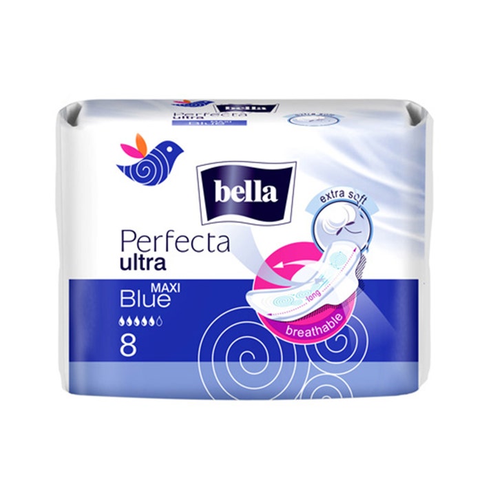 Tetra Bella Perfecta Ultra Maxi Blue Day Sanitary Towels X8 Soineo