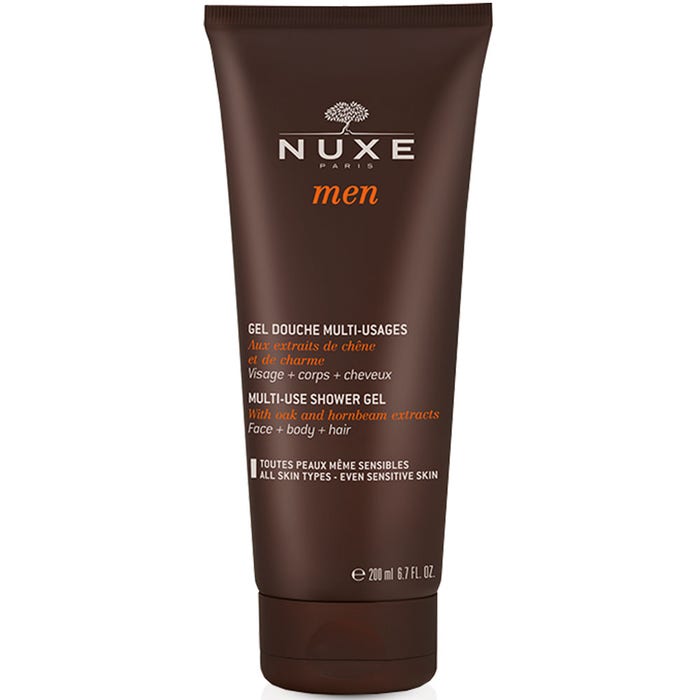 Nuxe Men Men Multi Use Shower Gel All Skin Types Even Sensitive Visage, Corps Et Cheveux 200ml