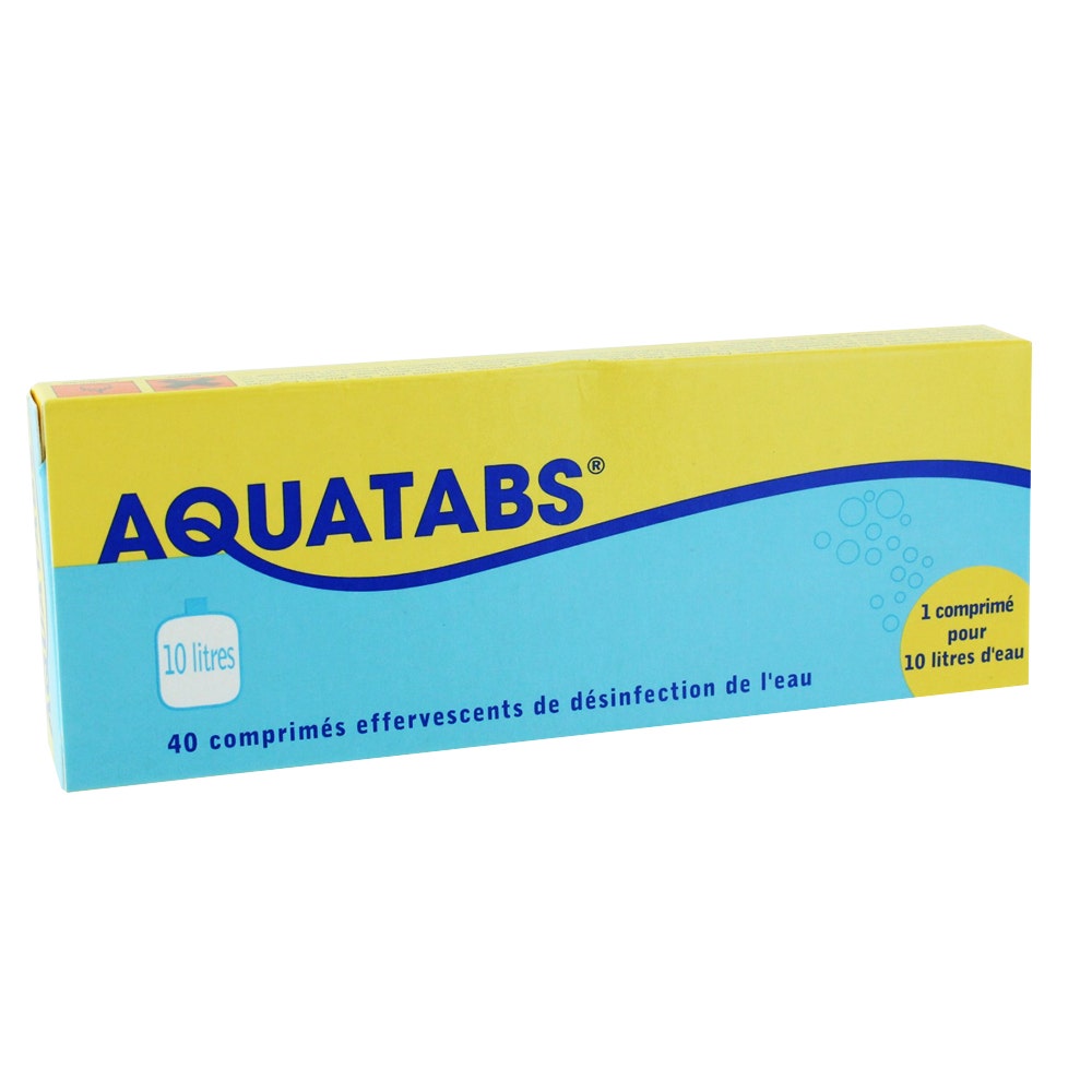 Aquatabs 60 Comprimés - Idim Pharma - Purifie L'eau En Randonnée Ou Voyage