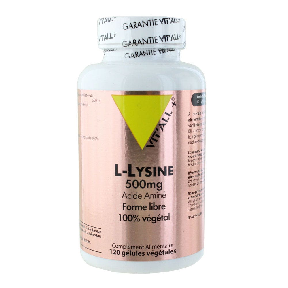 Vit'All+ L-Lysine 500 mg 120 capsules