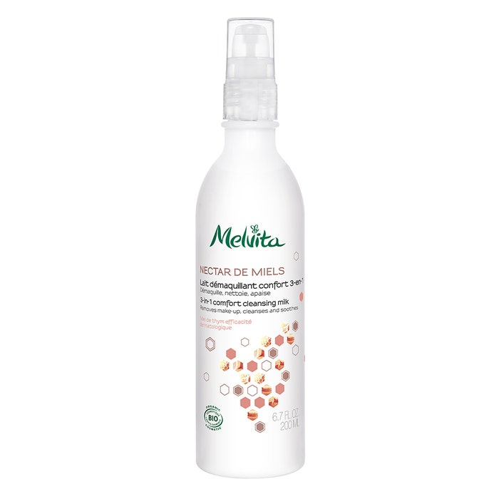 Melvita Nectar De Miels Lait Demaquillant Confort 3 En 1 Bio 200ml Nectar De Miels Melvita