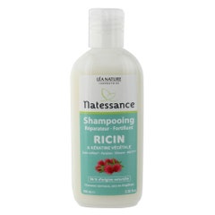 Natessance Repairing And Fortifying Shampoo With Castor Oil Normal To Dry Hair Cheveux Normaux Secs ou Fragilisés 100 ml
