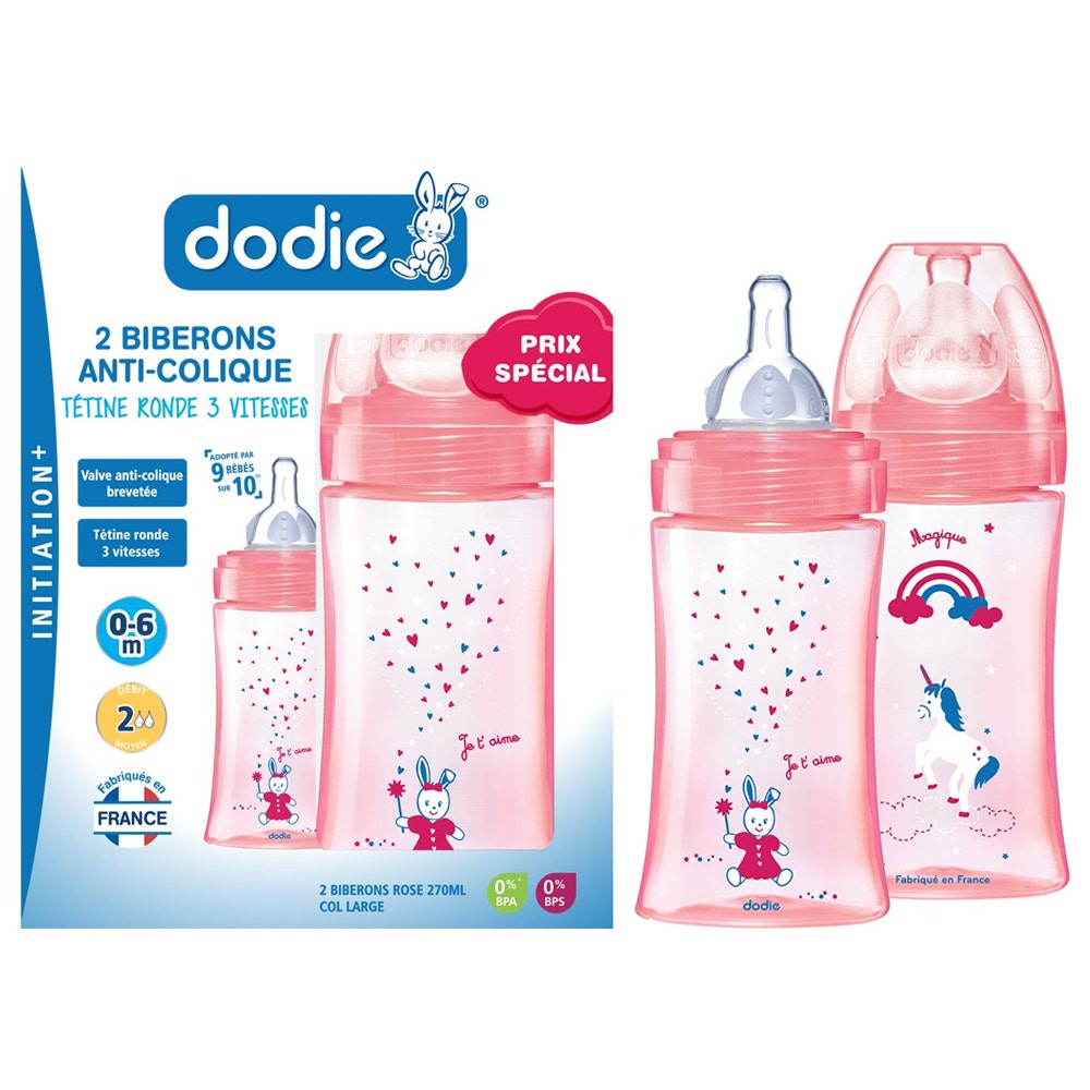 Dodie Baby Bottles 0-6 Months 2x270ml