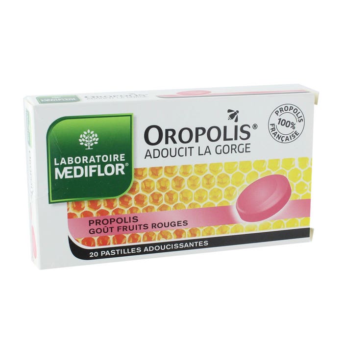 Mediflor Oropolis Propolis Red Berries Lozenges X20 20 pastilles Gout Fruits Rouges Mediflor