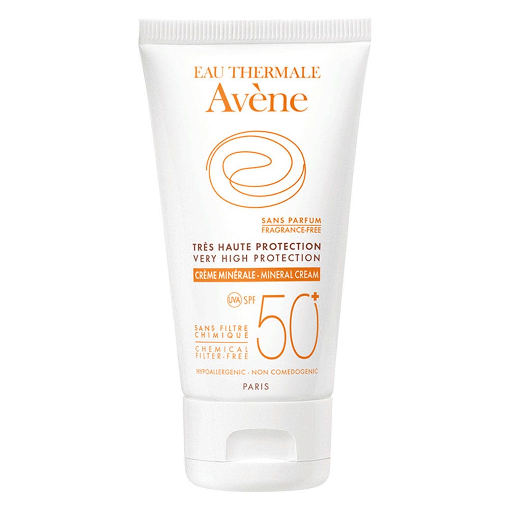 Avène Sun Mineral cream very high protection fragrance-free for intolerant skin SPF50+ 50 ml