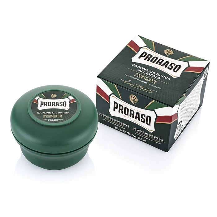 PRORASO SHAVING SOAP IN A BOWL GREEN LINE ALL KINDS OF BEARD 150ML
