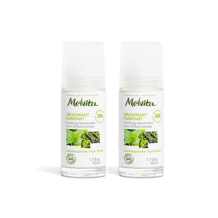 Melvita Purifying Deodorant 24 Hr Efficiency 2x50ml