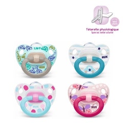 Nuk Classic+ Physiological Silicone Pacifiers Size 3 18 months and Plus X2