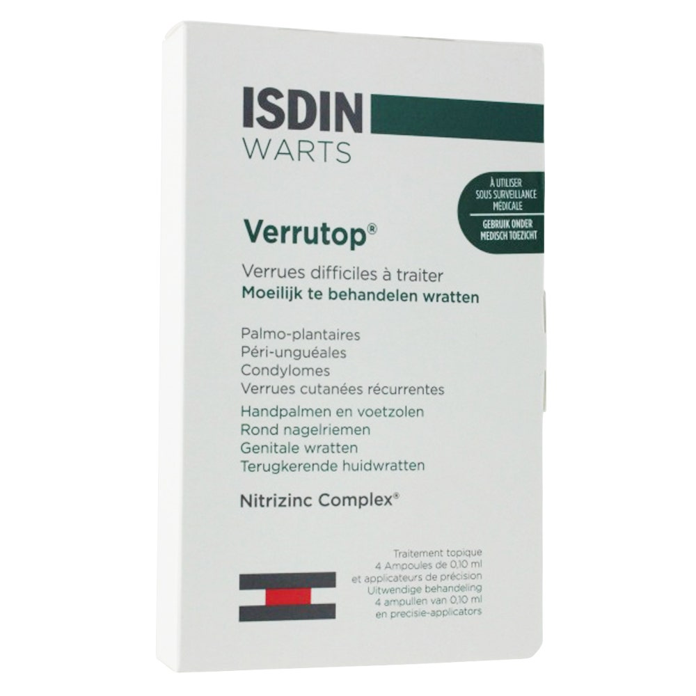 Isdin Verrutop Warts Verrutop 4 Ampulas Warts 0.10ml