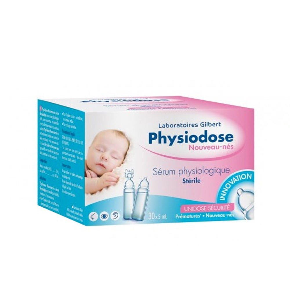 Gilbert Physiodose Sterile Physiological Solution for newborns Nouveau-nes 30x5ml