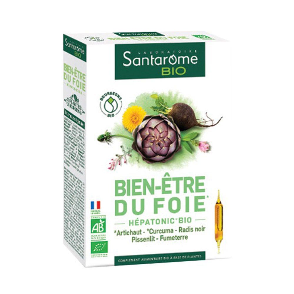 Santarome Bio Liver Detox Organic Phials X 30 + 10 Offered