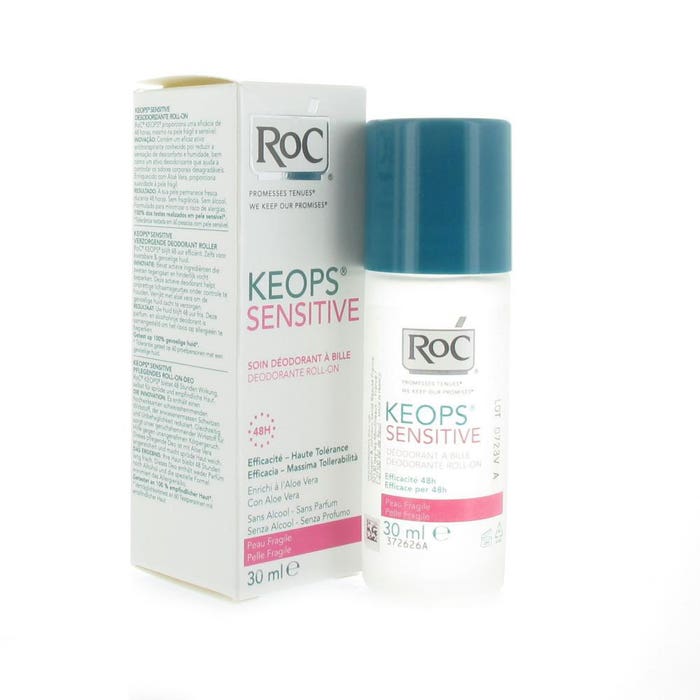 Keops Roll On Deodorant Sensitive Skins 30ml Keops Peaux Fragiles Roc