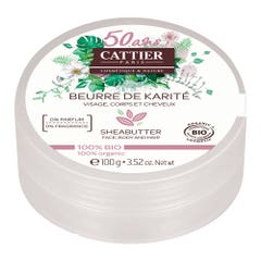 Cattier Organic Shea Butter 100 % Natural Face Body And Hair 100g