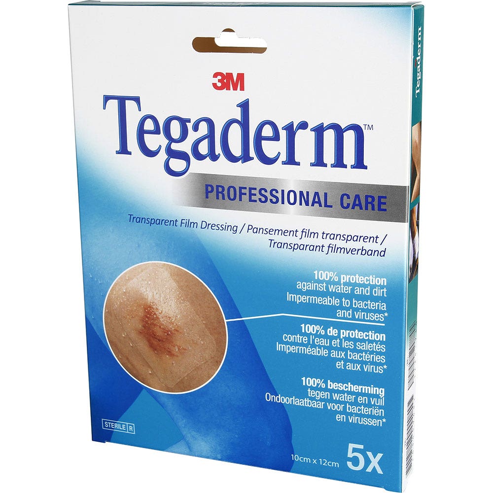 3M Tegaderm Transparent Adhesive Plasters 10cmx12cm x5