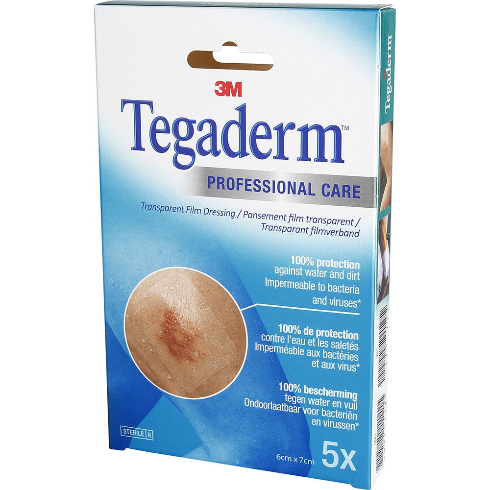 3M Tegaderm Adhesive Transparent Plasters 6cm X 7cm x5