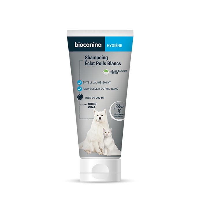 Shampoo For White Fur Coat Cats And Dogs 200ml Biocanina