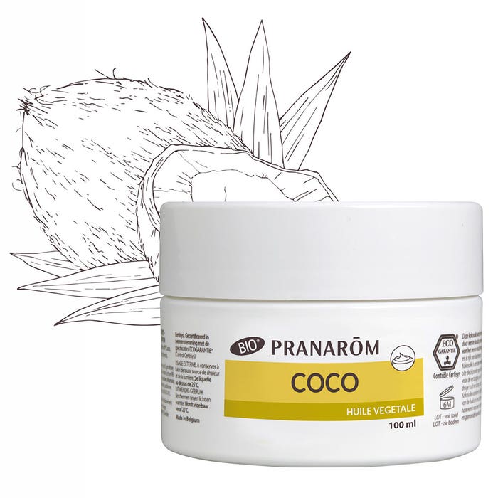 Organic Coconut Oil 100 ml Les Huiles Végétales Pranarôm