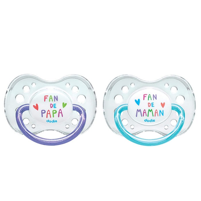 Dodie Anatomical Silicone Pacifier With Ring From 18 Months X2
