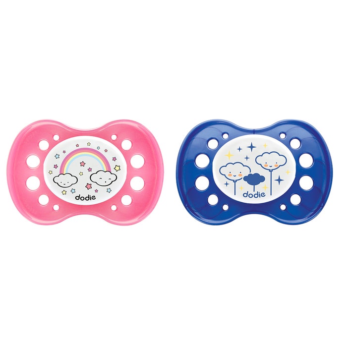 Dodie Silicone Symmetrical Pacifier For Night From 18 Months