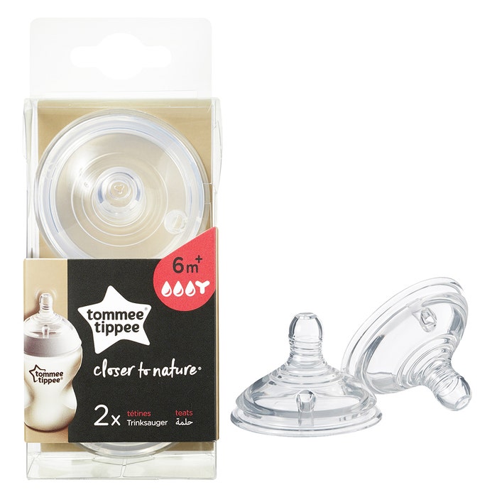 Tommee Tippee Closer To Nature Tetines Preparation Epaisse Des 6 Mois X2 Tommee Tippee