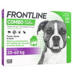 Frontline Combo Spot-on L Dog 20- 6 Pipettes 6 Pipettes de 4,02ml