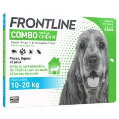 Frontline Combo Spot-on Dog 10- 4 Pipettes 4 Pipettes de 1,34ml