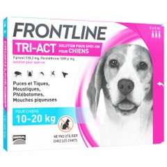 Frontline Tri-act Dogs 10 / 3 Pipettes / 3 Pipettes de 2ml