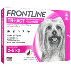 Frontline Tri-act Dogs From 2 To Pipettes X6 6 Pipettes de 0,5ml